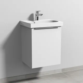Sanipa 3way Waschtischunterbau zu Geberit Acanto Waschtisch mit 1 Tür, Weiß-Soft UM41443