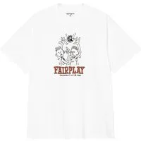Carhartt WIP T-Shirt Carhartt WIP Fairplay T-Shirt Weiß Baumwolle