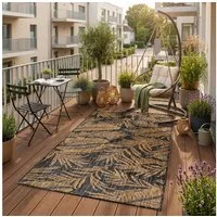 SIMPEX24 Outdoorteppich Botanisch, Läufer, Höhe: 3 mm, Teppich Wetterfest Waschbar Balkon, Garten, Terrasse und Küchenteppich