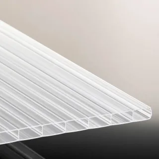 Polycarbonat Doppelstegplatte | Poly Breitkammer | 16 mm | Breite 980 mm | opal-weiß