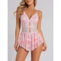 Elegant Love Body Damen Dessous-Body – Lingerie mit Spitze & Rockteil, Babydoll-Stil Negligee – Elegante Reizwäsche & Nachtwäsche für besondere Anlässe