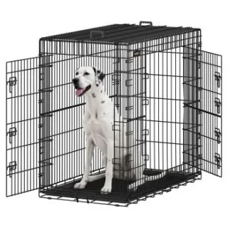 FEANDREA S-XXXL Hundekäfig mit 2 Türen 1,22 m, 74 cm, 1,14 m