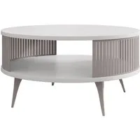 MIRJAN24 Couchtisch Roenni Cashmere, Beine und Seiten aus Stahl, 75x75x44 cm