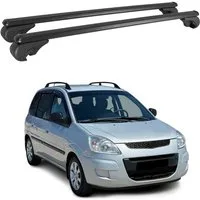OMAC Dachträger für Hyundai Matrix 2001-2010 Gepäckträger Grundträger Alu Schwarz 2x (2-St), Wasserbeständig,Abnehmbar,Multifunktional,Leichtgewichtig