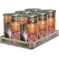 Leonardo Catfood Ente mit Huhn & Karotten - getreidefreies Nassfutter 6x400g, Nassfutter für: Katzen