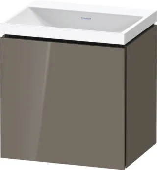 Duravit L-Cube c-shaped Set wandhängend Flanell Grau Hochglanz 450x350x480 mm - LC6948N89890000 LC6948N89890000