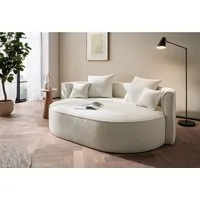 LeGer Home by Lena Gercke 2,5-Sitzer ISALIE, rundes Loungesofa, mit Kissen, perfekt gepolstert, moderne Stoffe, mit 4 Zierkissen, extra große Sitzfläche