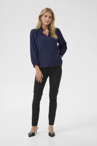 Langarm-Bluse Loose fit Midnight Marine