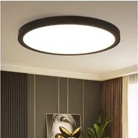 ZMH LED Deckenleuchte Modern 22/30 CM Schwarz&Weiß Deckenlampe für Wohnzimmer Flur Dimmbar, Hochwertige Design, LED fest integriert, Neutralweiß, Schwarz Nicht Dimmbar