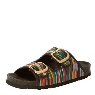 scholl - Pantolette - Noelle blau/braun/gelb - Gr. - 36
