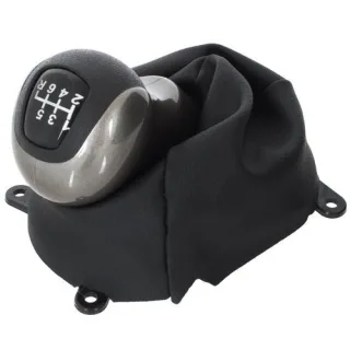 Schaltknauf Schaltmanschette + Rahmen Knauf in Schwarz / Silber 6-Gang für Honda Civic VIII 2005-