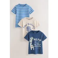 Next Langarmshirt 3er-Pack T-Shirts mit Grafik-Print (3-tlg)