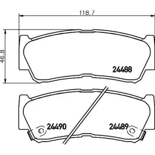 Hella Bremsbel?ge hinten Hyundai H-1 Santa