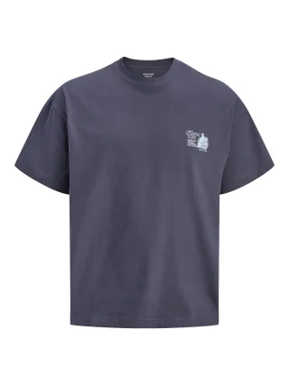 JACK&JONES - JORMAINE BACK TEE SS CREW NECK SN Grau - Gr. - XL