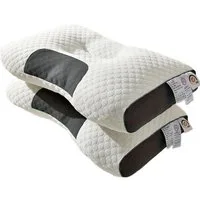 Bellaro Life Federkopfkissen 1/2 Stück Bequemes Nackenstützkissen Ergonomisches Schlafkissen