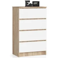 Raumhirsch Furniture Kommode mit 4 Schubladen 60 cm breit Holz Schrank, (viele Farbvarianten - Maße : 99 x 60 x 40 cm) - Hochwertig & stabil