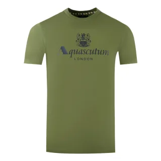 Aquascutum London Aldis Marke Logo Armee Grün T-Shirt