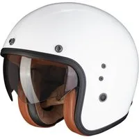 Scorpion Exo Motorradhelm Scorpion Exo Belfast EVO Luxe Jet-Helm Weiss (1er Set), jethelm für motorrad