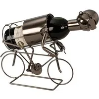 Mel-O-Design Weinflaschenhalter Motiv Fahrrad Rennrad aus Metall, Metall Weinflaschenhalter