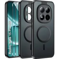 SmartUP Smartphone-Hülle + 2X Schutzglas für Xiaomi Redmi Note 15 Pro 5G MagSafe Case Full 9H 6,67 Zoll, MagSafe-Technologie, integrierter Kameraschutz