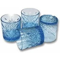 Pasabahce Whiskyglas Tumbler Timeless im Kristall-Design, Höhe 9,6 cm, 345 ml, 4 Stück