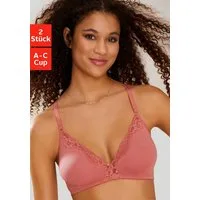 petite fleur by Lascana Bralette-BH (Packung, 2 Stück) ohne Bügel aus Baumwolle mit Spitze, bequemer BH