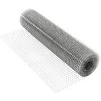 ECD Germany Volierendraht Drahtgitter Stahl verzinkt Maschendraht 4-Eck Drahtzaun Schweißgitter, (1-St), Grau Maschendrahtzaun 1x25 m Maschengröße 25x25mm Drahtstärke 0,9 mm