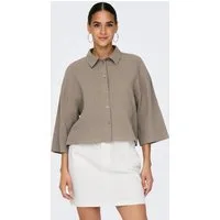 JDY Hemdbluse JDYTHEIS LIFE 3/4 CROP SHIRT WVN NOOS Baumwolle, regular fit