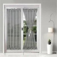 BTTO V&G Türvorhang Tür Vorhang Französischer Türvorhang Voile, Bistrostil Gardinen (1 St), mit Stangendurchzug, Lichtfilternd & Kindersicher, Maschinenwaschbar