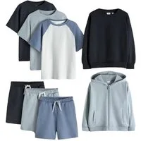 The Set T-Shirt & Shorts The Set: Kapuzenjacke, Oberteile + Hosen, 8er-Pack (8-tlg)