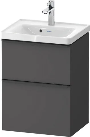 Duravit D-Neo Waschtischunterbau wandhängend Graphit Matt 484x372x625 mm - DE43500BD490000 DE43500BD490000
