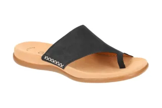 Gabor 03.700 - Damen Pantoletten dark blue Nubuck Keilabsatz 1cm