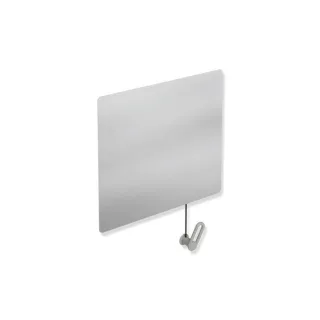 Hewi Kippspiegel 801.01.10095 600x540x6mm, mit Halter/Griff, felsgrau