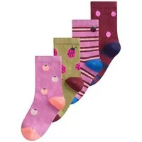 Next Kurzsocken Söckchen Apfel und Marienkäfer, 4er-Pack (4-Paar)