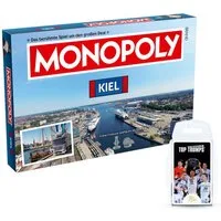 Winning Moves Spiel Monopoly - Kiel inkl. Top Trumps THW Kiel, Brettspiel