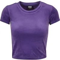 URBAN CLASSICS Kurzarmshirt Urban Classics Damen Ladies Short Velvet Tee (1-tlg)