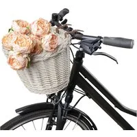 Creative Home Fahrradkorb Weide Fahrradkorb Universal, 36 x 29 x 23 cm (2 cm), Weide Fahrrad Korb, Montierbarer Fahrradkorb für Lenker