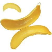 Koopman Lunchbox Bananenbox Gelb 22 cm, Kunststoff, (Stück, 1-tlg., Packung), Bananenbox, Obstdose, Bananendose, Obstbox, Aufbewahrung