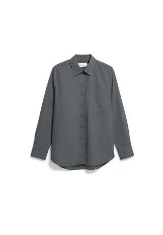 Armedangels - LOOSE POPLIN SHIRT BLOUSE space steel - Gr. - M