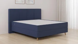 BRUNO Boxspringbett Premium 240x200cm in Blau | Matratzen-Härtegrad: Links H2 / Rechts H2 | mehrfach ausgezeichnet in Design & Qualität