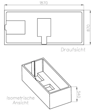Neuesbad Wannenträger für Kaldewei NEXT COMBI/NEXT DUO 190x90 SW 11254