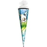 Roth Schultüte Roth Schultüte 100cm Fußball eckig Tüllverschluss Rot(h)-Spitze