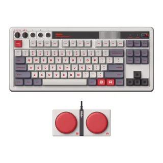8BitDo Retro 87 Mechanical Keyboard 87 Keys Tri-Mode Hot Swappable Programmable Keys PBT Keycaps RGB Backlight 2.4G Wire