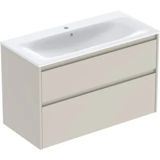 Geberit Renova Plan Set Möbelwaschtisch schmaler Rand, mit Unterschrank, zwei, 504041DB1 504041DB1