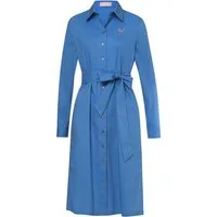 Brigitte von Schönfels Midikleid Hemdblusenkleid mit Bindegürtel