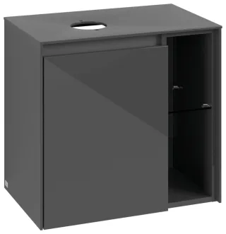 Villeroy & Boch Waschtischunterschrank Collaro 600x548x380mm 1trg. A:li Waschbecken li Glossy Grey C15200FP