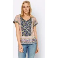 heine Klassische Bluse Druckbluse Kurzarm
