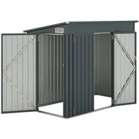 COSTWAY Gerätehaus, BxT: 235x117 cm, (1 St), mit Vordertür & Seitentür & Pultdach, abschließbar