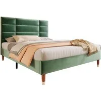 Flieks Polsterbett, Doppelbett Holzbett mit Lattenrost 140x200cm