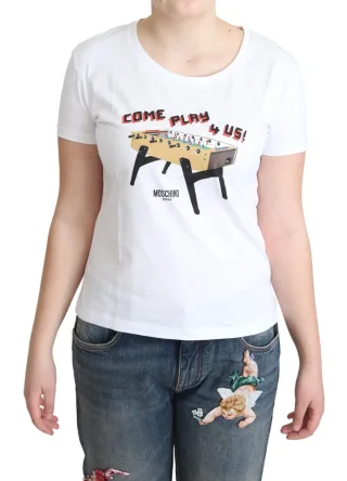 Moschino Tsh5069 Tischfußball T-Shirt